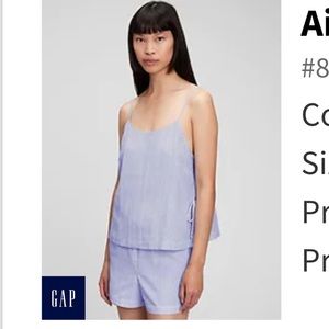 Gap Airy Side Tie Cami and Short Pajama Set